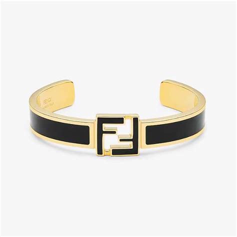 fendi black and gold bracelet|Fendi bracelet 18k gold.